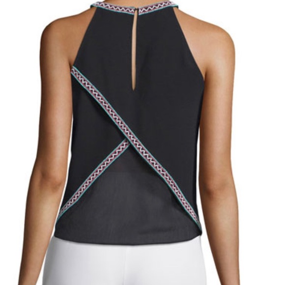 Parker Pittsburgh Beaded Trim Top (black) - Picture 2 of 5